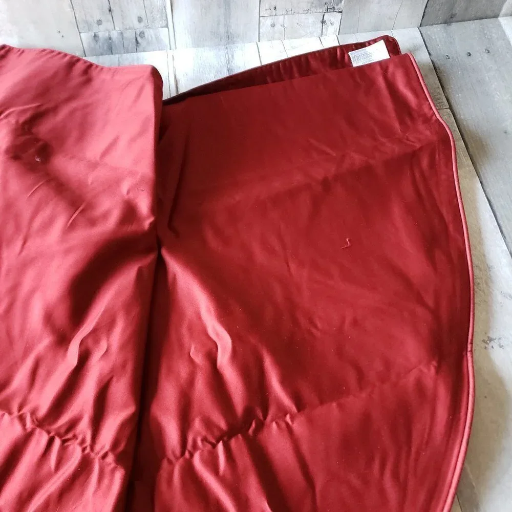 New - RH Restoration Hardware Red Thai Silk Christmas Tree Skirt